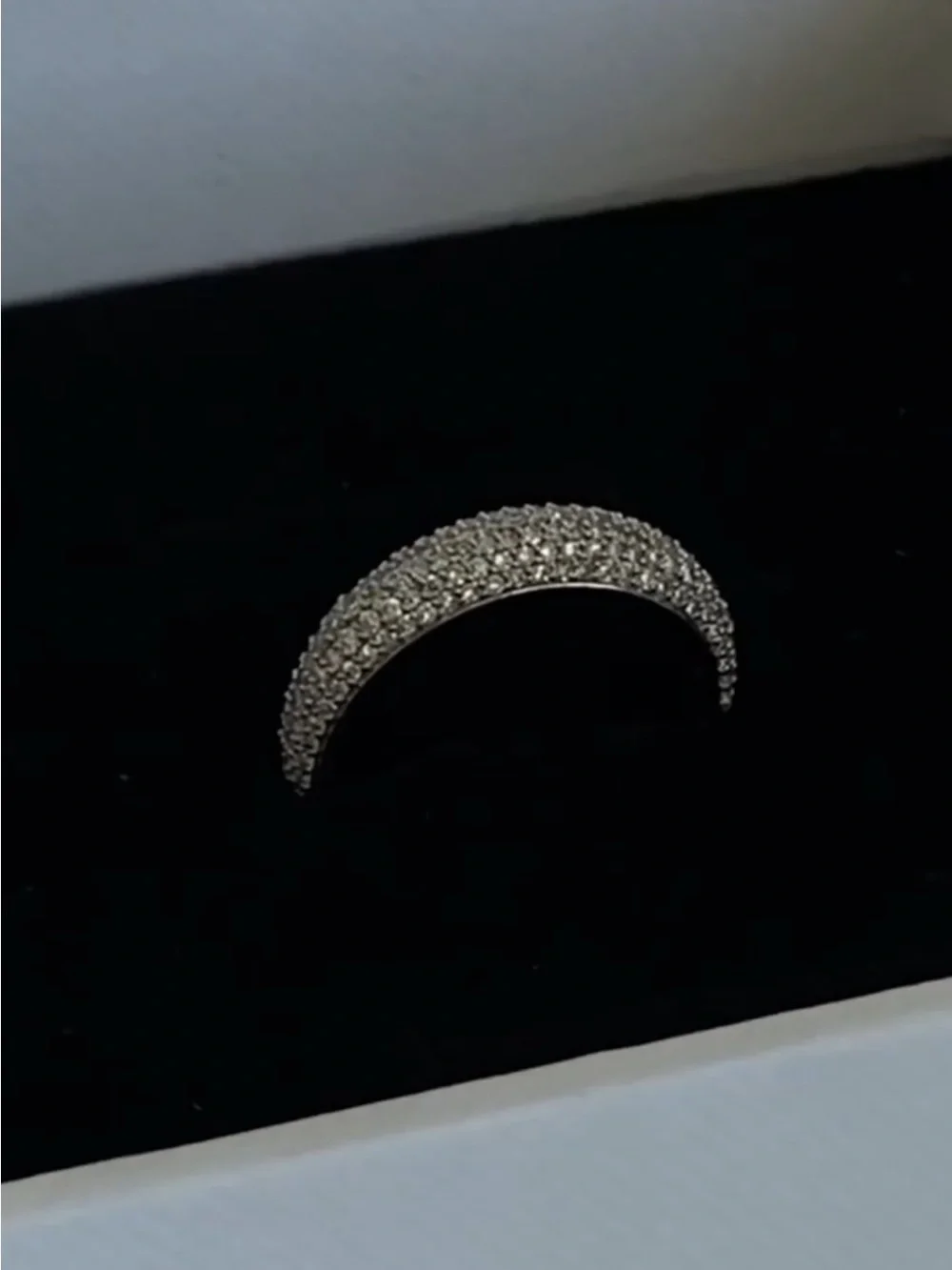 Mejuri | Ring | Mejuri Pave Diamond Thin Dome Ring with Natural Diamond